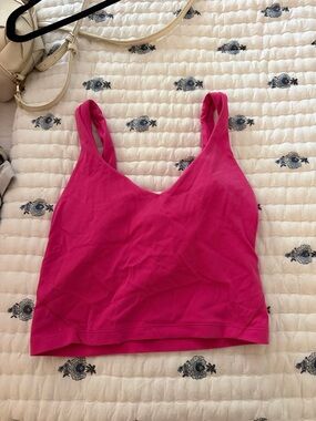 lululemon athletica Hot Pink V-Neck Light Support Sports Bra